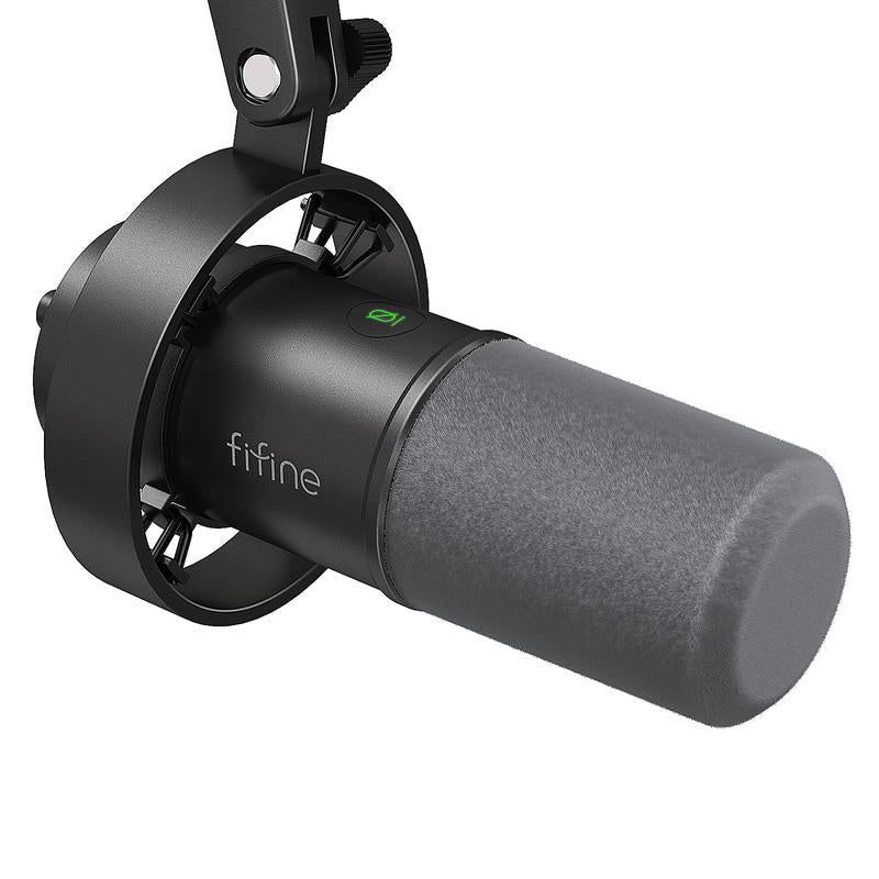 FIFINE K688 USB/XLR Dynamic Podcast Microphone – Pro Mic, Mute & Monitor for Streaming, Gaming, Vocal & Music Recording Audio, for PC Smartphone Mixer, Boom Arm