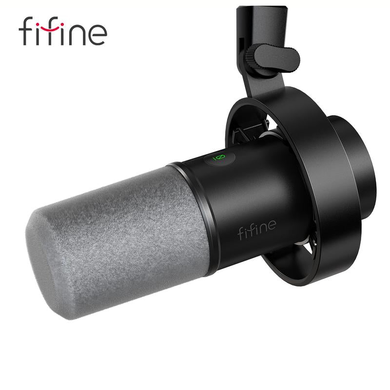 FIFINE K688 USB/XLR Dynamic Podcast Microphone – Pro Mic, Mute & Monitor for Streaming, Gaming, Vocal & Music Recording Audio, for PC Smartphone Mixer, Boom Arm