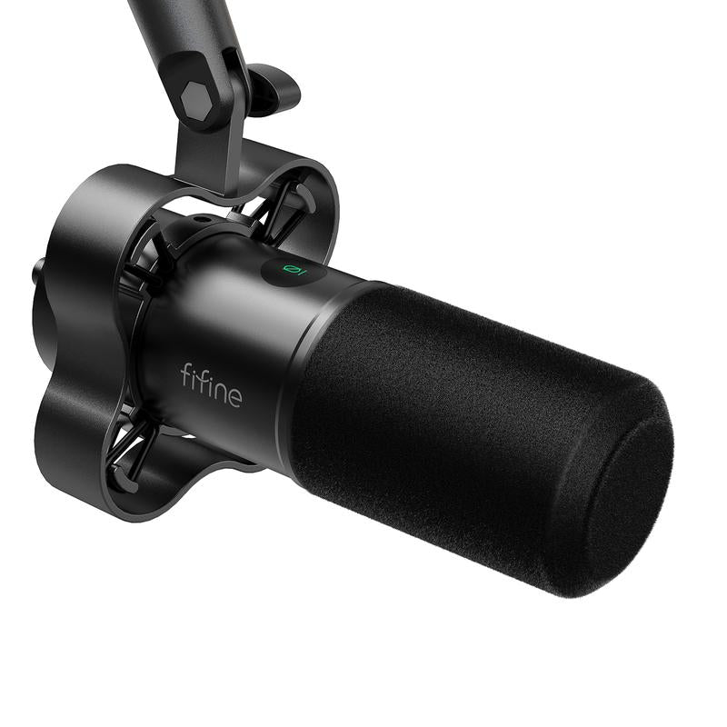 FIFINE K688 USB/XLR Dynamic Podcast Microphone – Pro Mic, Mute & Monitor for Streaming, Gaming, Vocal & Music Recording Audio, for PC Smartphone Mixer, Boom Arm