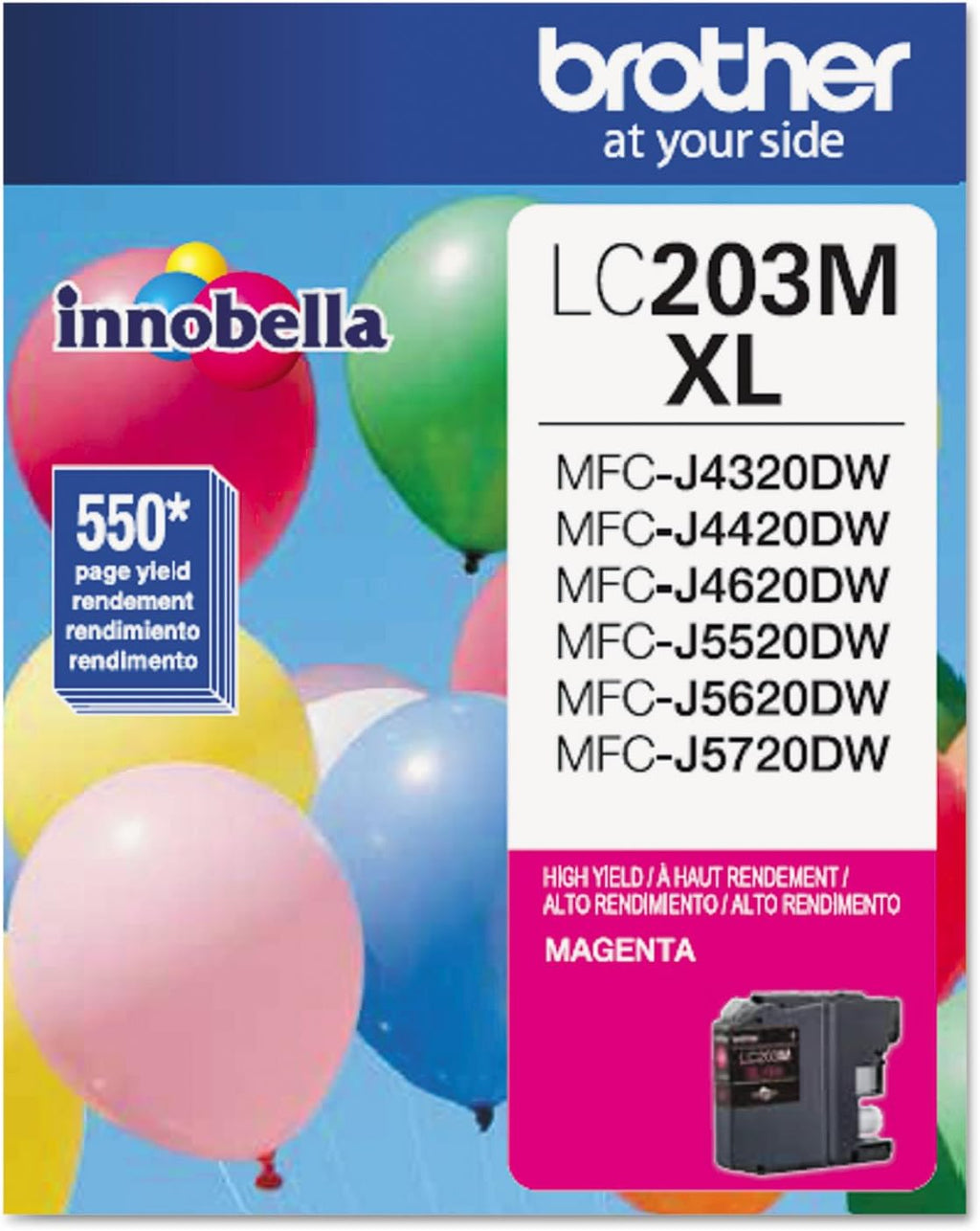 Printer LC203M High Yield Ink Cartridge, Magenta, 550